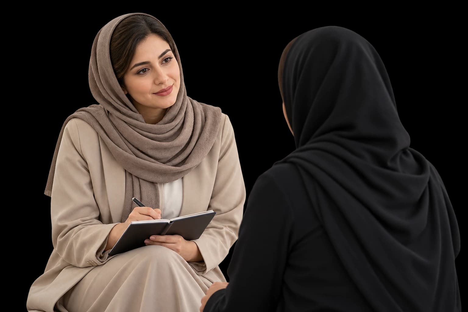 گفت‌وگوی مشاوره در کلینیک آرامش